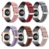 Canvas Fabric Leather Straps with Metal Clasp For Apple Watch