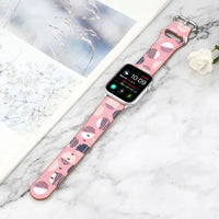 Printed Leather Loop Band for Apple Watch